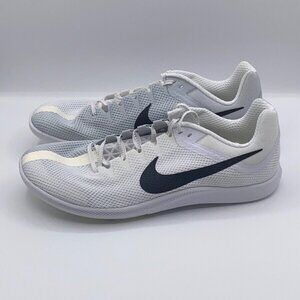 Nike Zoom Rival Shoes Mens White Silver Black Track DC8725-100 Size 8 W/SPIKES